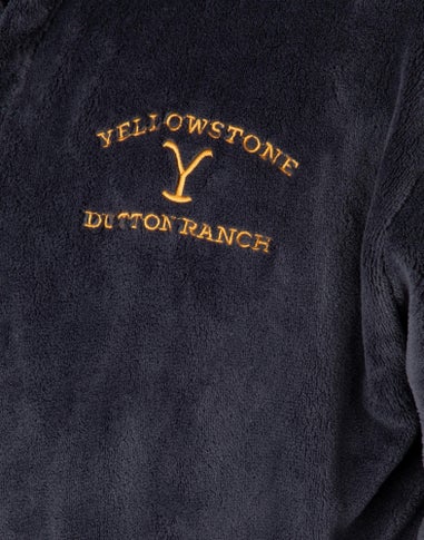 Yellowstone Blue Dutton Ranch Montana Hooded Bathrobe