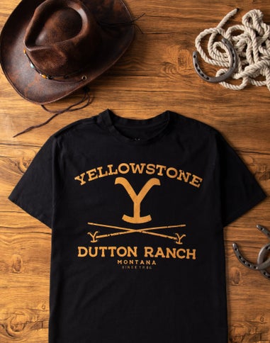 Yellowstone Black Dutton Ranch Short Sleeved T-Shirt