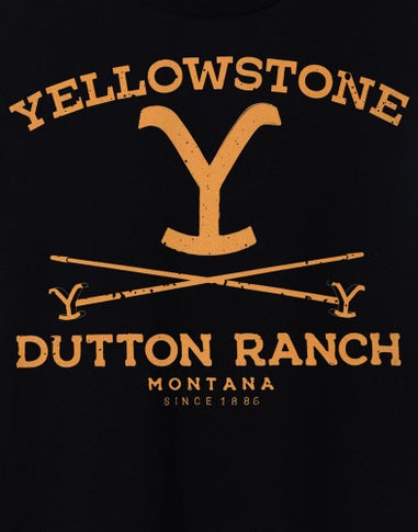 Yellowstone Black Dutton Ranch Short Sleeved T-Shirt