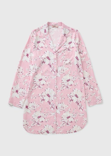 Pink Floral Shirt Nightie