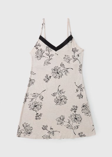 Cream Floral Chemise Nightie