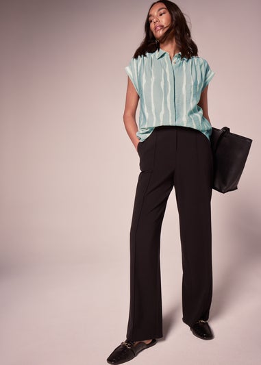 Et Vous Sage Stripe Blouse