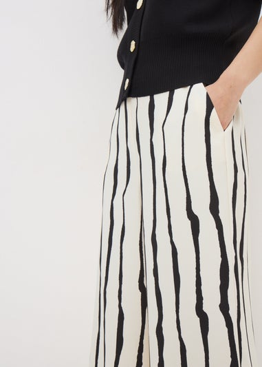 Cream Stripe Co Ord Trousers