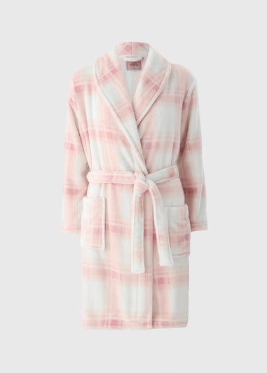 Pink Check Dressing Gown