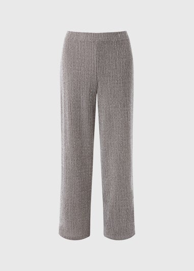 Black Textured Mono Co Ord Trousers