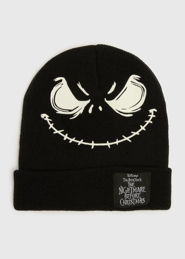 Kids Black Jack Skellington Glow In The Dark Beanie
