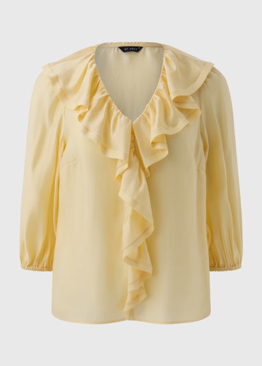 Et Vous Yellow Frill Blouse