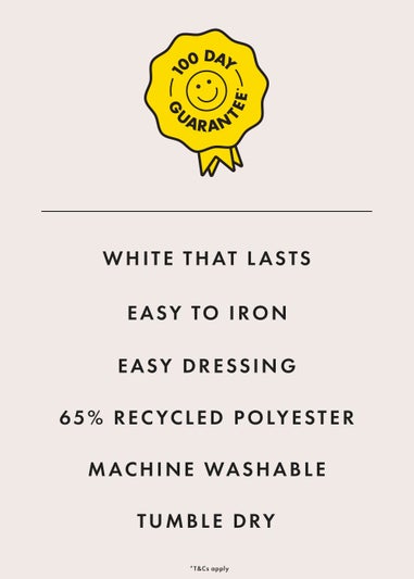 2 Pack Boys White Easy Dressing Long Sleeved Shirts (4-16yrs)