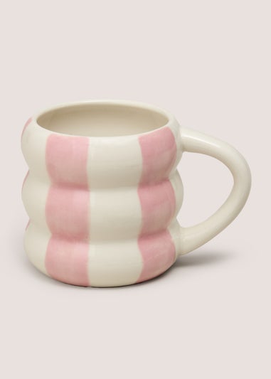 Pink Stripe Bubble Mug