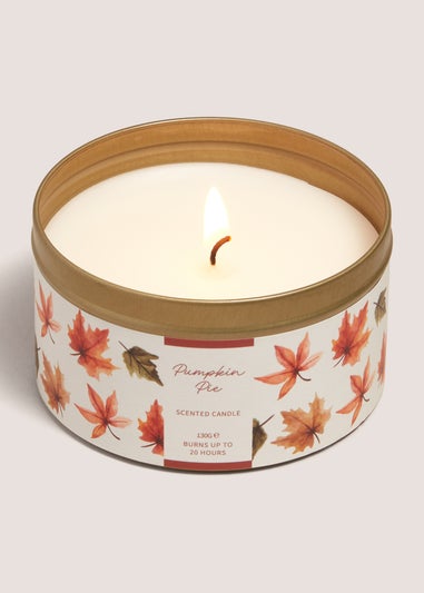 Pumpkin Pie Leave Tin Candle