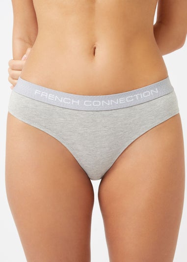 French Connection White 5 Pack Cotton French Connection Ladies Thongs