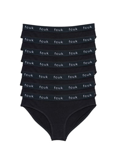 French Connection Black 7 Pack Cotton Ladies Briefs