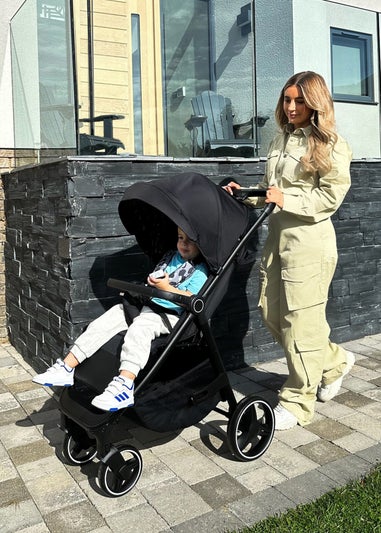 My Babiie Black Leopard Print Dani Dyer Pushchair