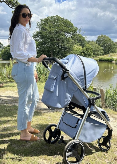 My Babiie Blue Plaid Dani Dyer Pushchair