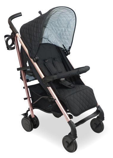 My Babiie Black Billie Faiers Rose Gold Quilted Stroller