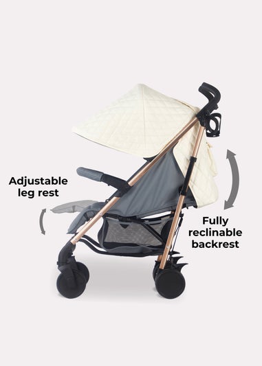 My Babiie Cream Billie Faiers Quilted Lightweight Stroller