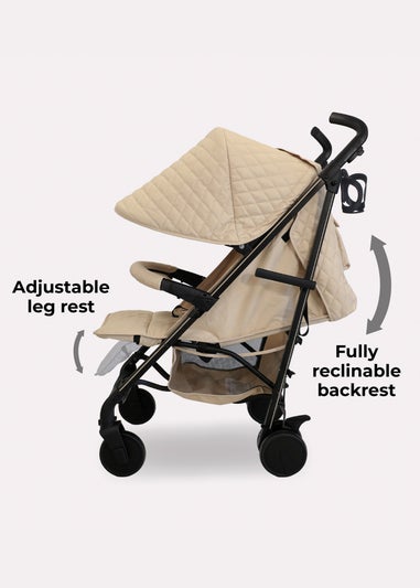 My Babiie Cream Dani Dyer Quilted Lightweight Stroller