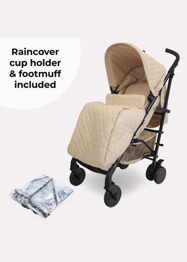 My Babiie Cream Dani Dyer Quilted Lightweight Stroller