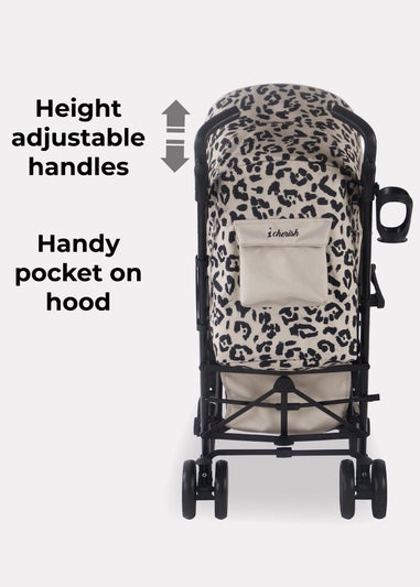 My Babiie Cream Leopard Print Dani Dyer Fawn Lightweight Stroller