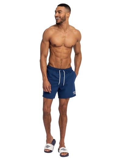 Umbro Navy Taped Swim Shorts