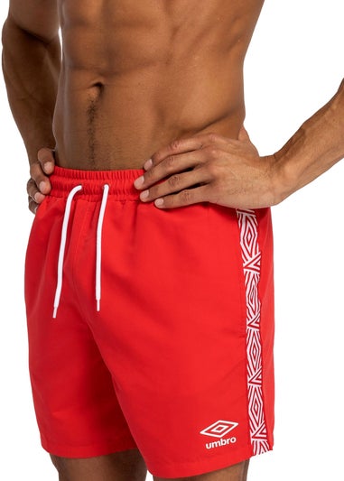 Umbro Red Taped Swim Shorts