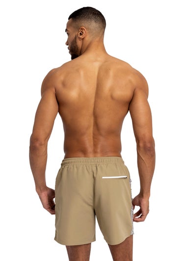 Umbro Khaki Taped Swim Shorts