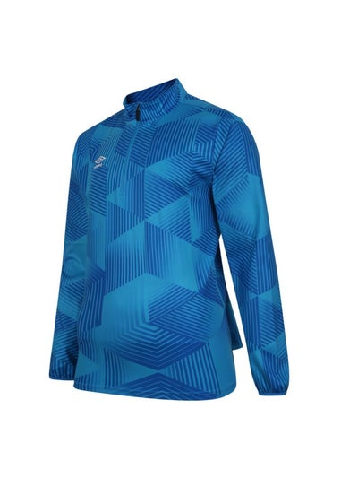 Umbro Blue Maxium Quarter Zip Training Top