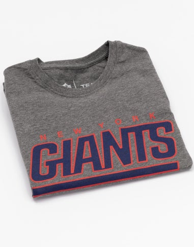 NFL Grey New York Giants Logo Short Sleeved T-Shirt