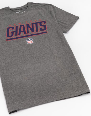 NFL Grey New York Giants Logo Short Sleeved T-Shirt