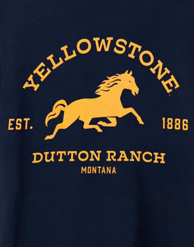 Yellowstone Blue Dutton Ranch Logo Short Sleeved T-Shirt