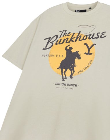 Yellowstone Beige The Bunkhouse Short Sleeved T-Shirt Oatmeal