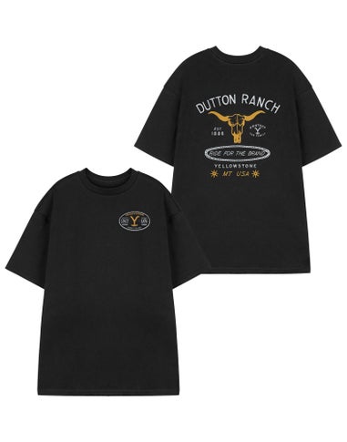 Yellowstone Black Ride For The Brand Short Sleeved T-Shirt