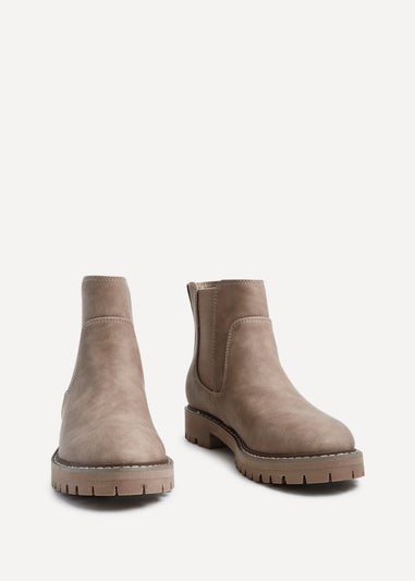 Linzi Porter Taupe Nubuck Classic Chelsea Boot