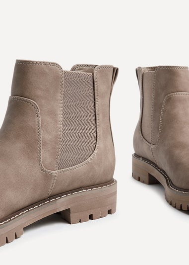 Linzi Porter Taupe Nubuck Classic Chelsea Boot