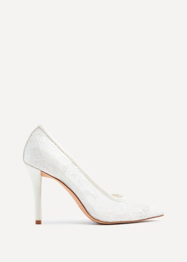 Linzi Alora White Lace Court Heel