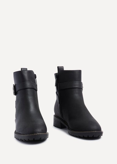 Linzi Watson Black Nubuck Ankle Boot