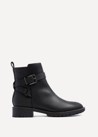 Linzi Watson Black Nubuck Ankle Boot