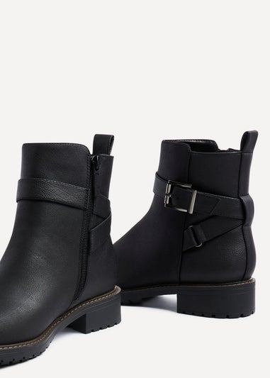 Linzi Watson Black Nubuck Ankle Boot