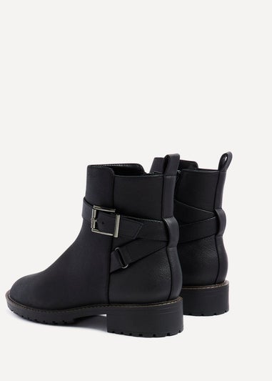 Linzi Watson Black Nubuck Ankle Boot