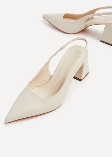 Linzi Elizabeth Sand Faux Leather Court Shoes