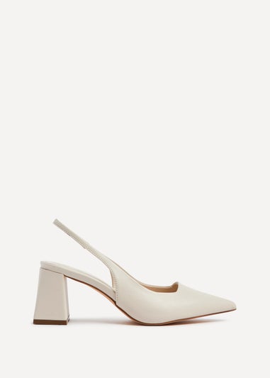 Linzi Elizabeth Sand Faux Leather Court Shoes