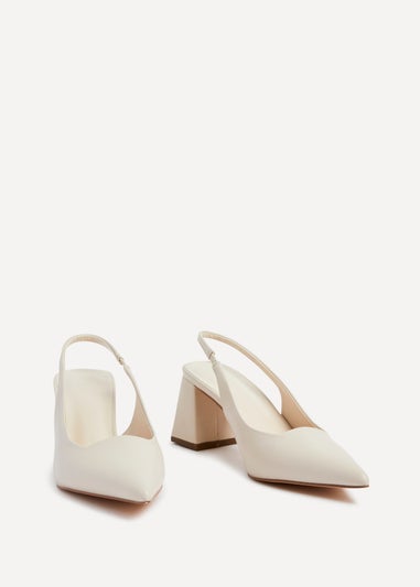 Linzi Elizabeth Sand Faux Leather Court Shoes