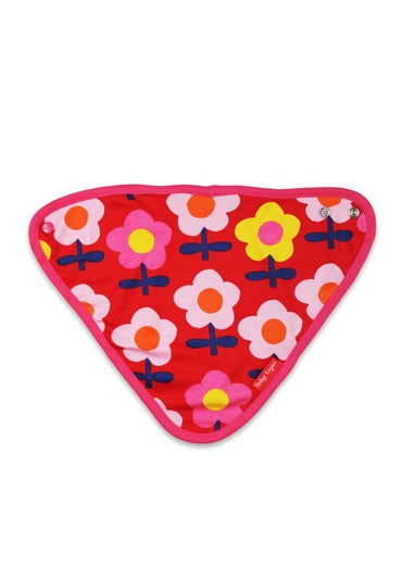 Toby Tiger Organic Pink Flower Print Dribble Bib