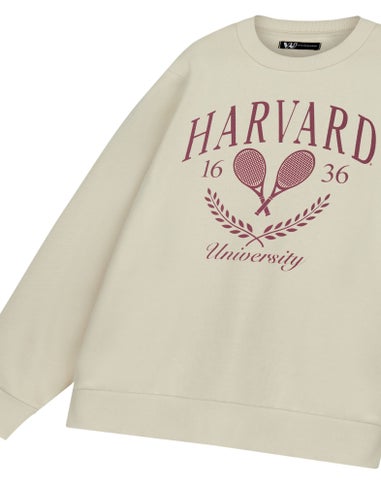 Harvard Unisex Beige Tennis Sweatshirt