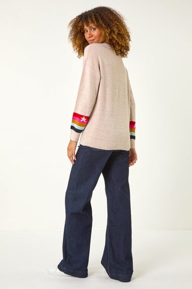 Roman Multi Star & Stripe Knitted Jumper