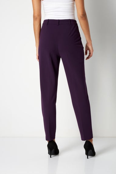 Roman Plum Short Straight Leg Stretch Trouser