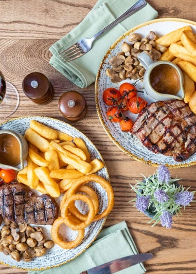 Virgin Experience Days Steak Dining and Wine for Two at a Traditional Pub - 65 Locations