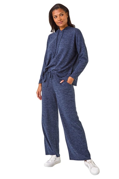 Roman Navy Soft Touch Wide Leg Trousers