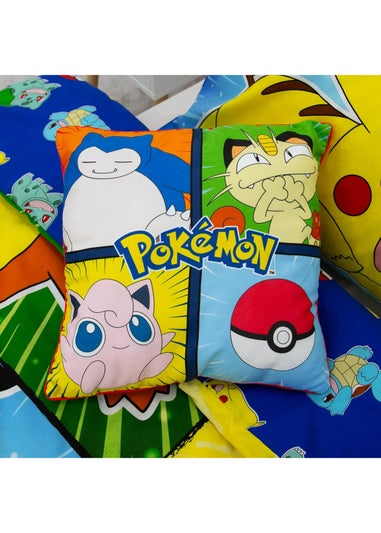 Pokemon Multi Colour  Retro Square Cushion (40x40cm)