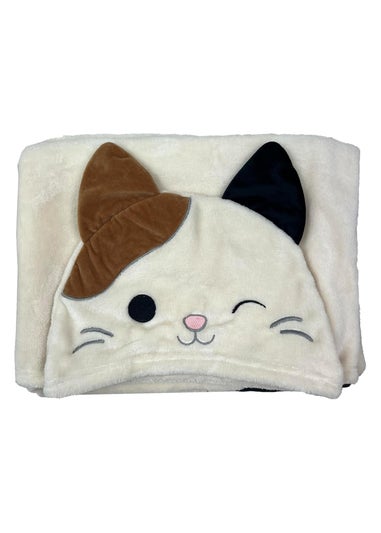 Squishmallows Beige Camcat 3D Hooded Wearable Throw